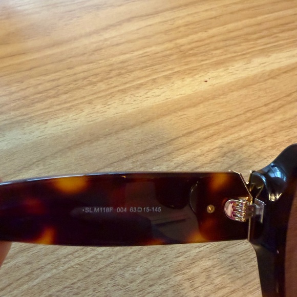 Saint Laurent Brown Tortoise Sunglasses - Picture 4 of 7